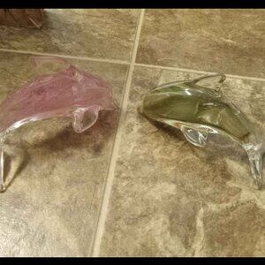 SeaWorld Glass Dolphins